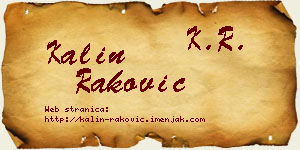 Kalin Raković vizit kartica